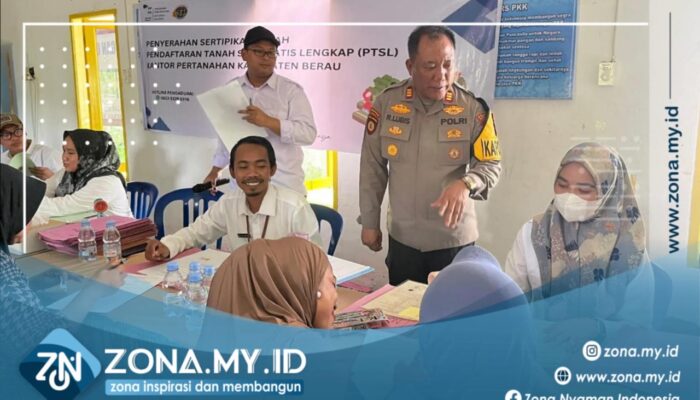 Kapolsek Sambaliung Komitmen Kawal Proses Pembagian Sertifikat Tanah Milik Warga Pilanjau
