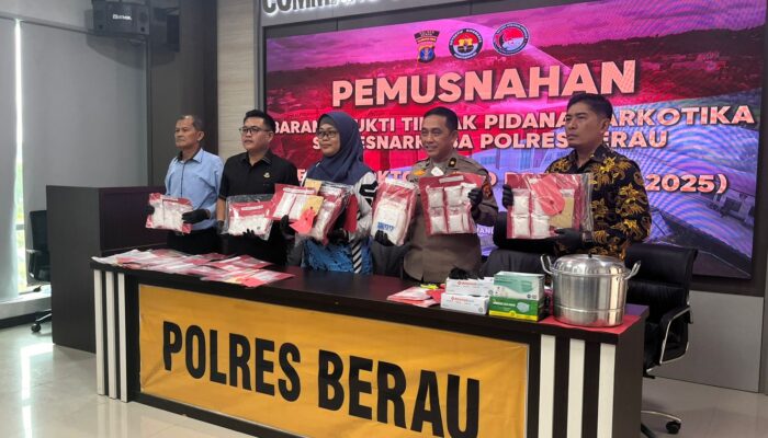 18 Kasus Terkuak Ribuan Gram Sabu Dimusnahkan