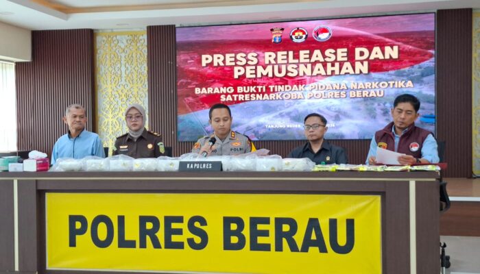 Polres Berau Gagalkan Peredaran 10 Kg Sabu, Nilai Capai Rp10 Miliar