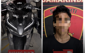 Parkir Sebentar, Motor Hilang! Pelaku Curanmor Ditangkap di Sanga-Sanga