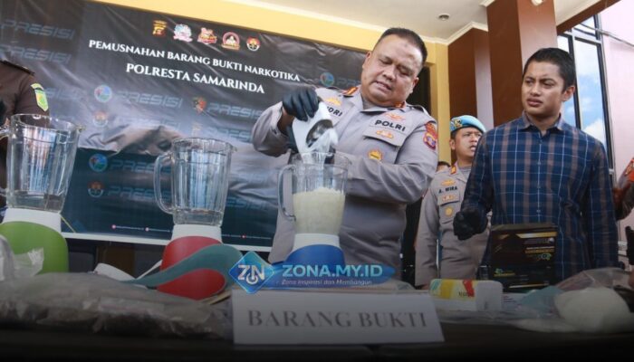 Polresta Samarinda Ringkus 13 Tersangka, Hampir 3 Kg Sabu Dimusnahkan