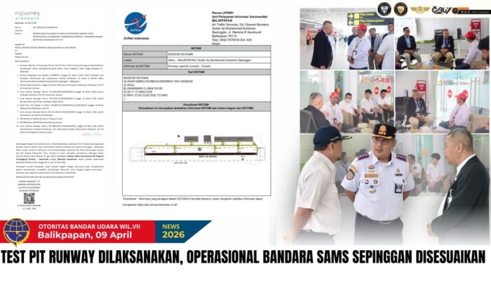 Perbaikan Runway Sepinggan Picu Pembatalan dan Penjadwalan Ulang Penerbangan