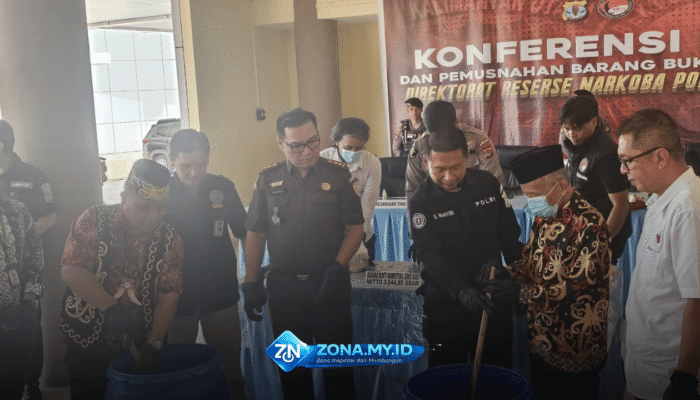 Operasi Narkoba Polda Kaltara: 104 Tersangka, 3 Kg Sabu Dimusnahkan