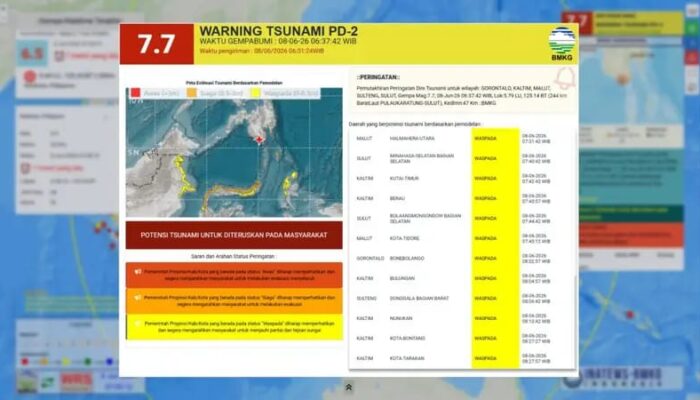 3 Daerah di Kaltara Waspada Tsunami, Dampak Gempa M7,7 Guncang Filipina
