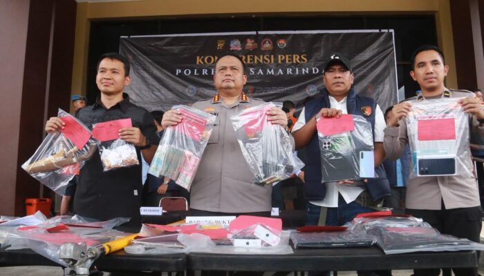 Polresta Samarinda Bongkar 37 Kasus Kejahatan 4C, 53 Pelaku Dibekuk dan Puluhan Kendaraan Dikembalikan ke Korban