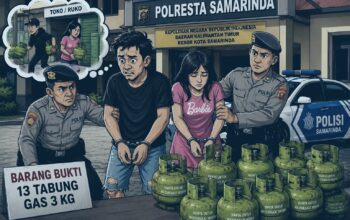 Nekat Curi 13 Tabung Gas Elpiji, Pria Pengangguran di Samarinda Ajak Kekasih Beraksi, Polisi Ungkap Sudah 4 Kali Mencuri