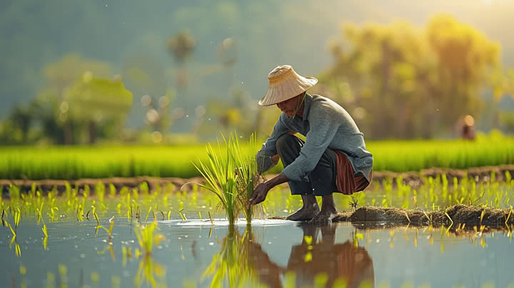 e8d465a7 pngtree thai farmer transplanting rice seedlings in paddy field image 15911646