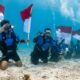 Merah Putih Berkibar dari Bawah Laut Maratua, Promosikan Pesona Wisata Bahari Berau
