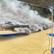 Speedboat Penumpang Sekatak AAA Terbakar di Perairan Salimbatu, Seluruh Penumpang Selamat