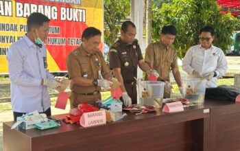 Kejari Bulungan Musnahkan Barang Bukti 53 Perkara Inkracht, Didominasi Kasus Narkotika