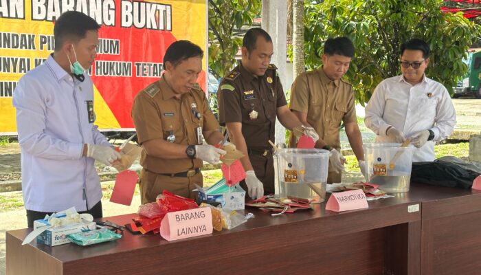 Kejari Bulungan Musnahkan Barang Bukti 53 Perkara Inkracht, Didominasi Kasus Narkotika