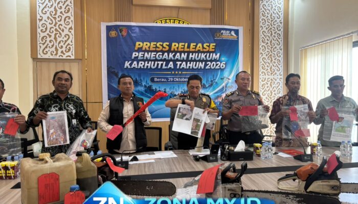 67,88 Hektare Lahan Terbakar di Berau Sepanjang 2026, 9 Tersangka Ditangkap Polisi